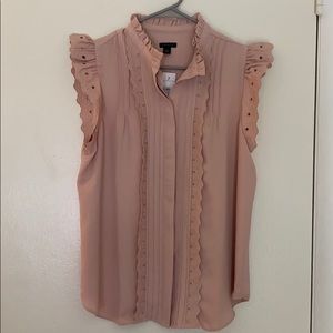 Pink ruffle blouse
